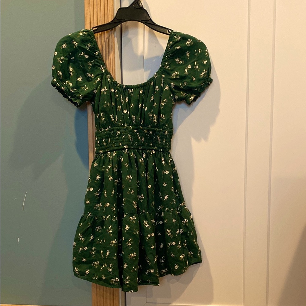 Hollister Dark Green Floral Dress/Romper